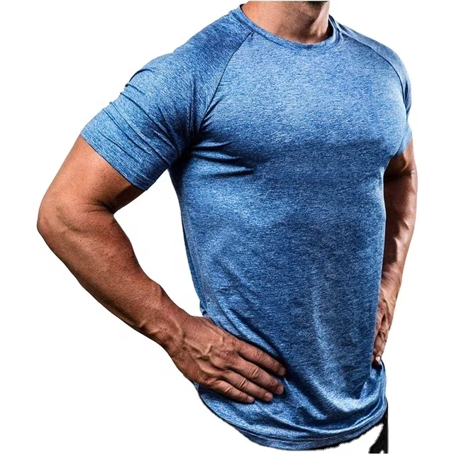 Оптовая продажа весна-лето горячие поступления топы для фитнеса с коротким рукавом спортивная одежда тренажерного зала футболка без рисунка на заказ простая Мужская