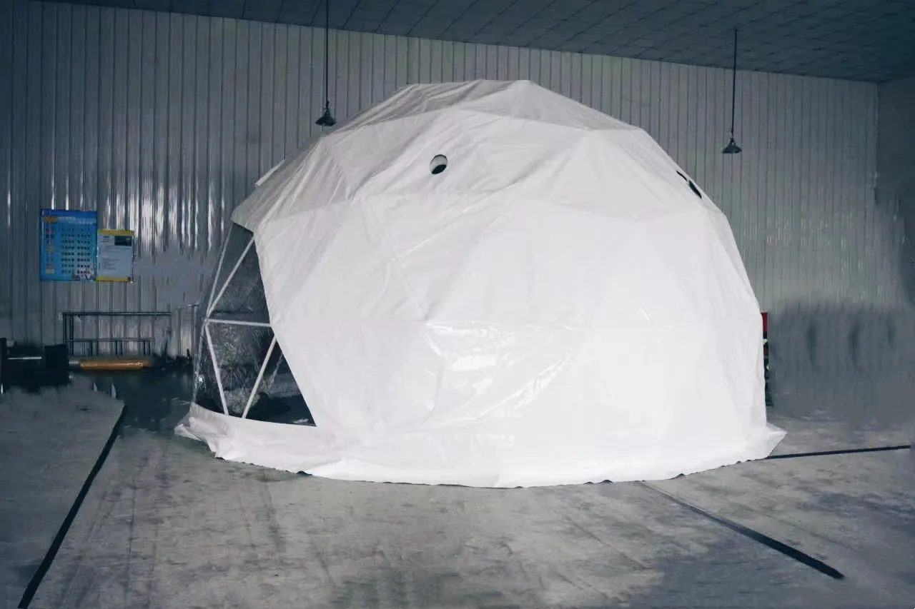 Outdoor Windproof Custom Igloo Tent Geodesic Dome Kit Houses With Bathroom