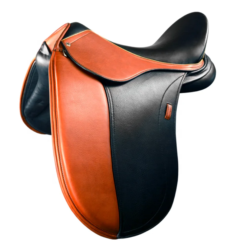 Customized English Cow Leather Dressage Saddle Real Cow Leather Horse Riding Products Equine Equestrian Saddle