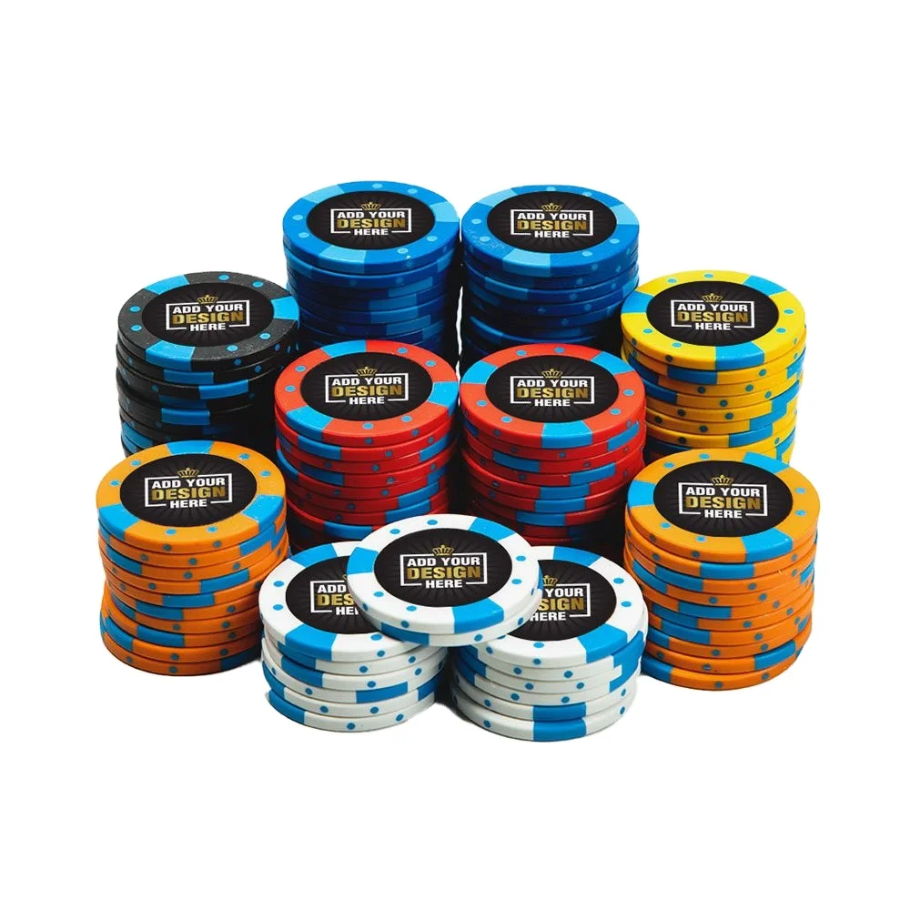 Customised Hawk Poker Chips Casino quality clay poker chip with Customised  colour and logo in lay 14 gm Baccarat Blackjack