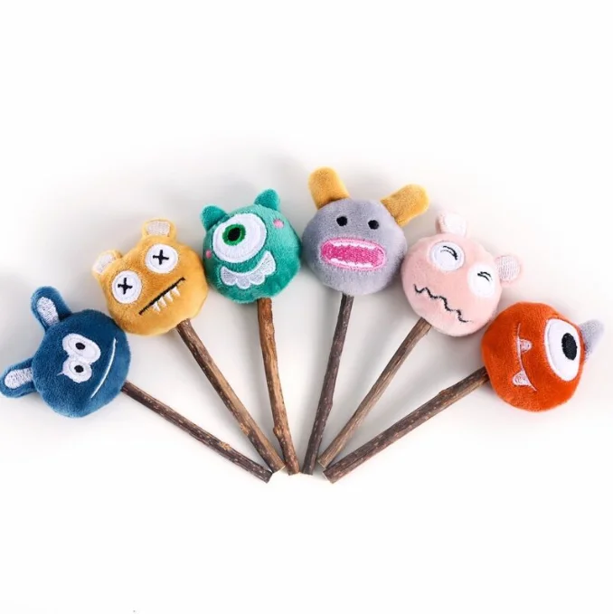 monsters matatabi lollipop soft plush catnip toy interactive cat toy