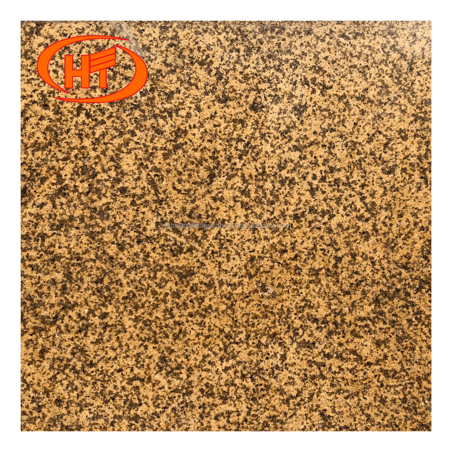 Yellow Granite Medium Slab Natural Stone Cut to Size for outside Paving Flamed Surface Finish for Villas Parks from Vietnam