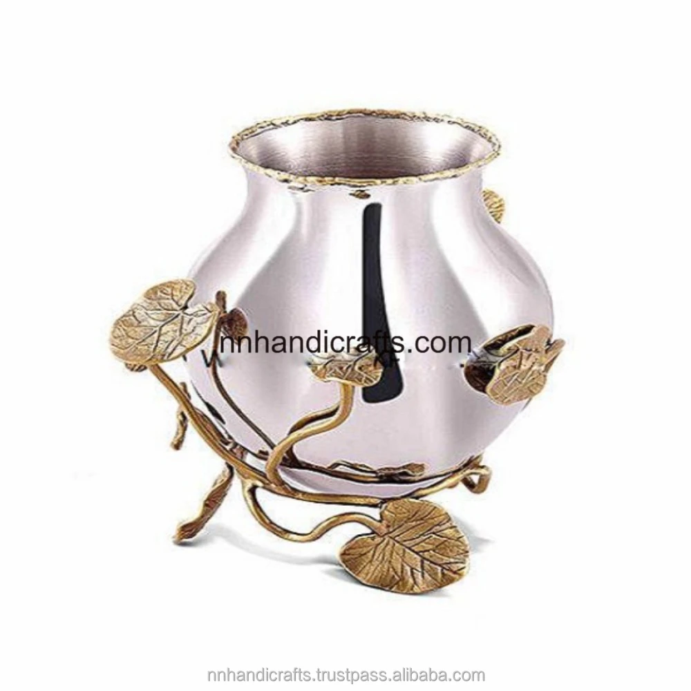 Средиземноморская алюминиевая металлическая белая Золотая черная позолоченная ваза с порошковым покрытием другая Современная уникальная напольная офисный центр