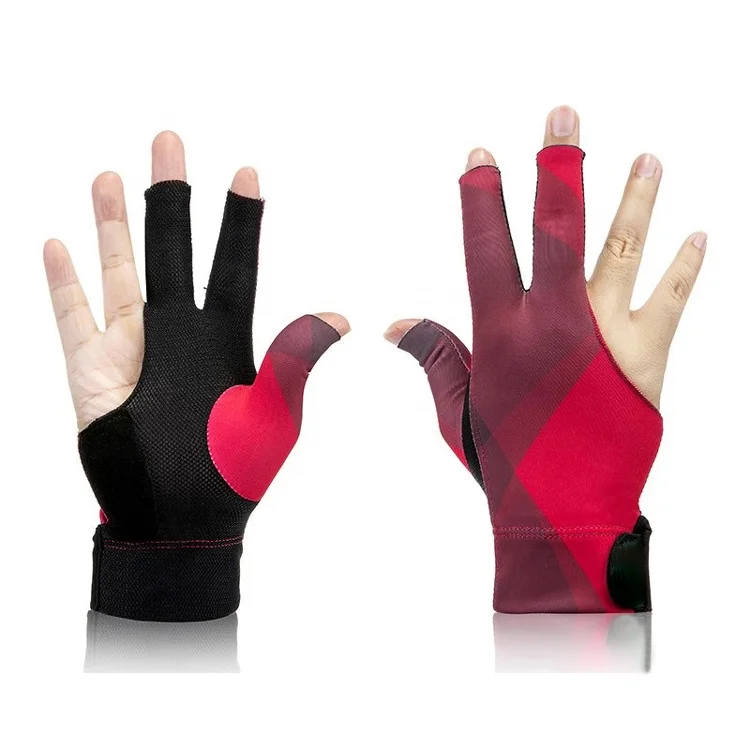 Перчатки для бильярда Новое поступление от производителя перчатки снукера с тремя пальцами