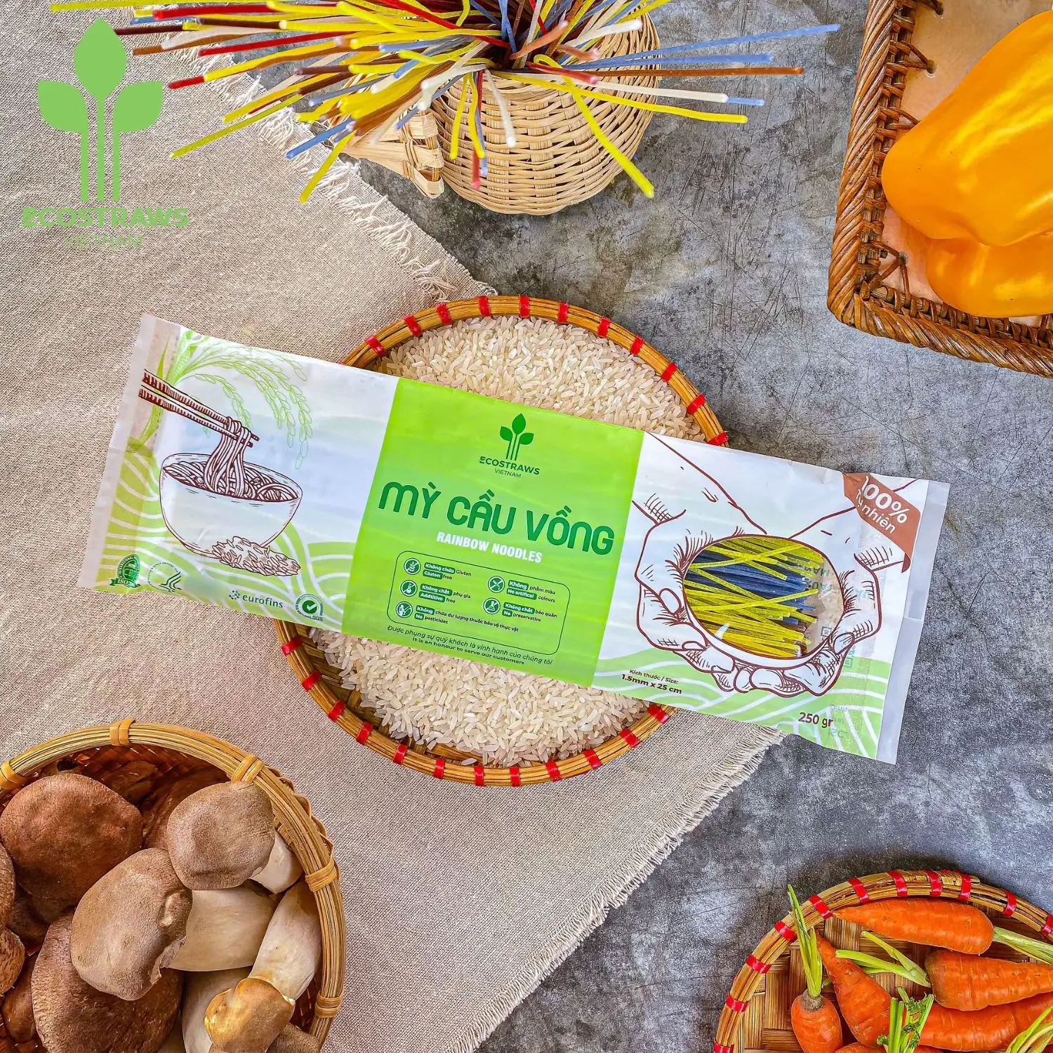 Vietnam Rice Noodle High Quality  For Cooking  Ecostraws Vietnam In Carton Vietnam  Wholesale