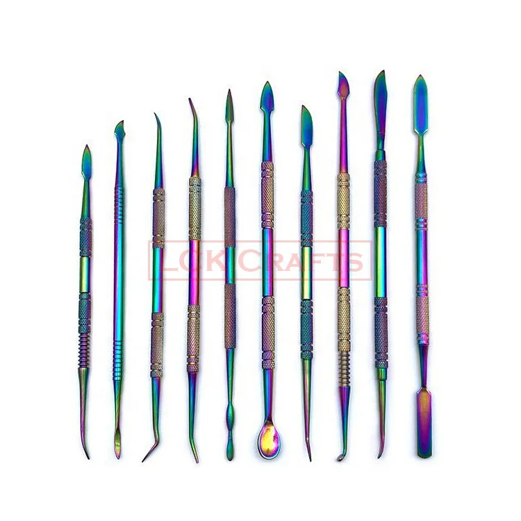 Double-Ended Stainless Steel Wax Clay Sculpting Carving DIY Tools Kit Spatula Chisel Carver Set 10 Pcs Wax Carvers Tools
