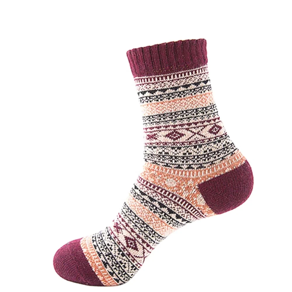 Mens Rabbit Wool Blende Warm Winter Socks Men Style Colorful Mans Socks Breathable