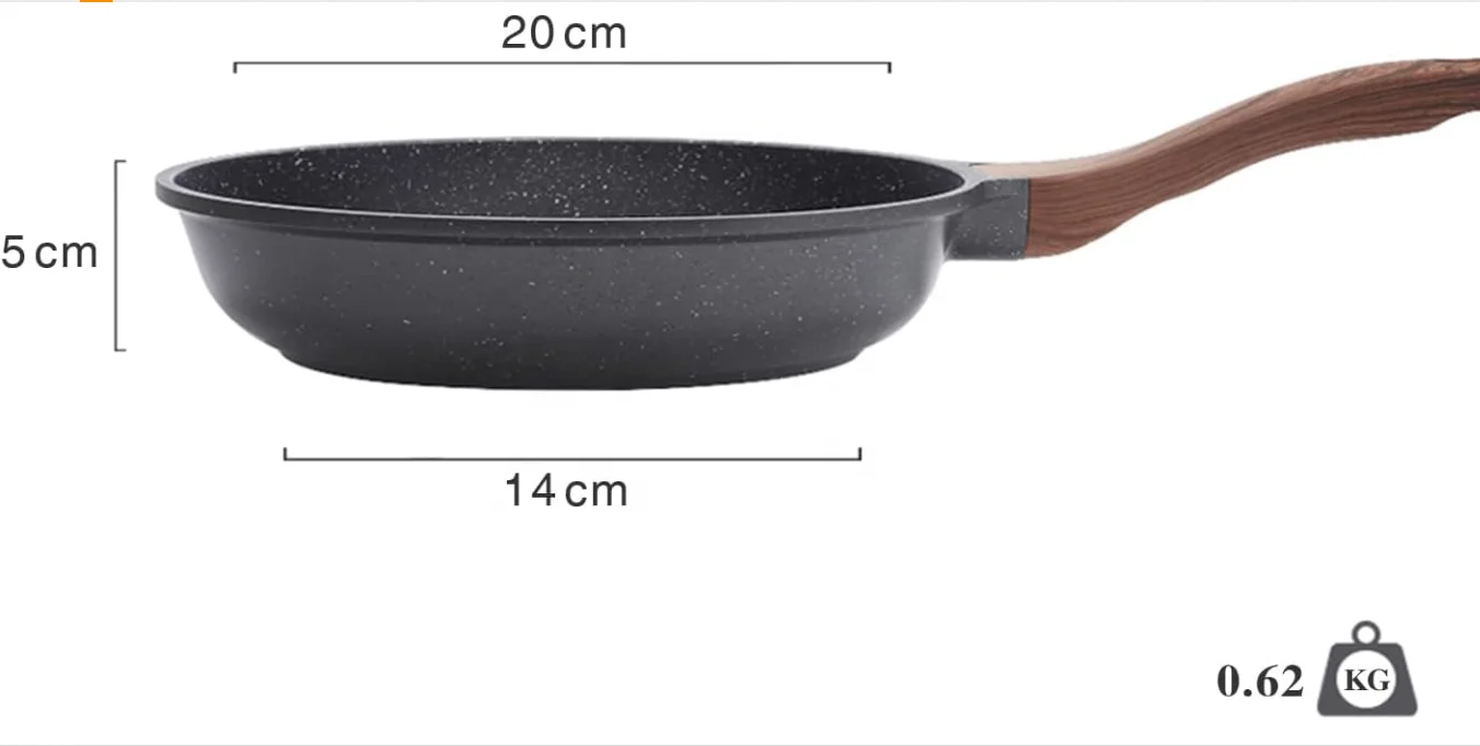 High quality best price kitchenware nonstick aluminium convenient cooking pan cookware frying pan