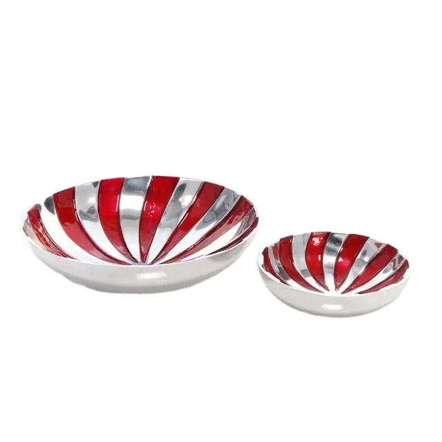 Set Of 2 Tabletop Decoration Round Stainless Steel Food Serving Bowl At Wholesale Discount
