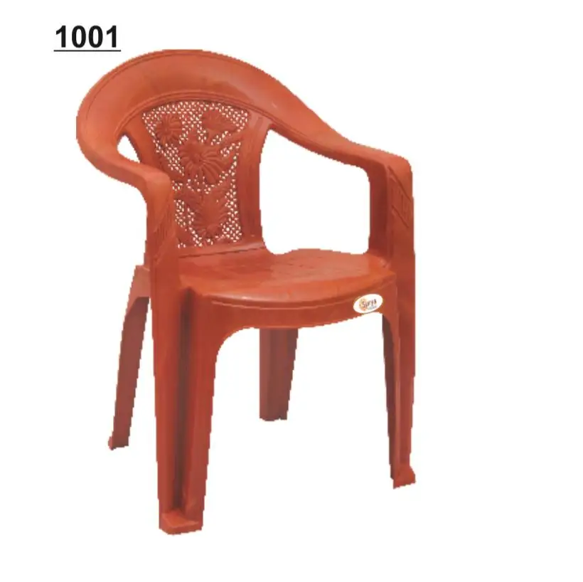 Durable Plastic Chairs With Striped Back Design for Home and Office