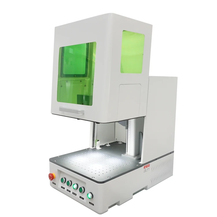Mavenlaser desktop Enclosed 3D Fiber Laser Marking Machine jpt or raycus max cutting gold silver jewelry metal plates
