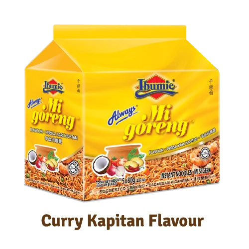 Ibumie всегда Mi Goreng оригинальная ароматная лапша быстрого приготовления 5 захватывающих вариантов напоминающих Penang Baba Nyonya жареная пшеничная мука