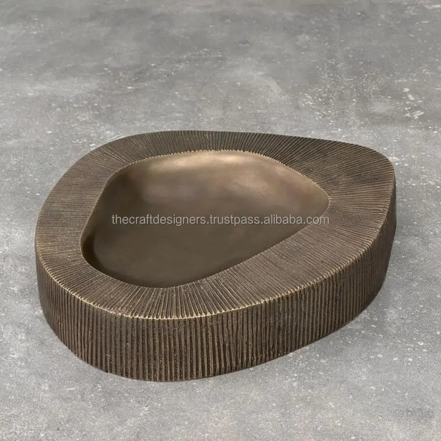 Brass Ashtray Tableware Showpiece Modern Style Cigar Cigarette Ashes Container Airproof Ashtrays In Smoking Accessories