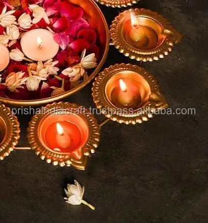 Decorative Bowl diya Metal Urli Diya Pack of 2  For Interior, Home Decor, diya for diwali