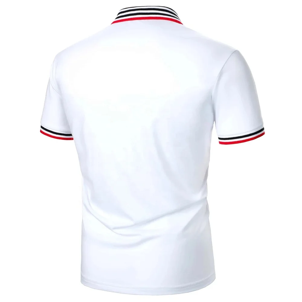 Polo Golf Plain T Shirts For Men Custom Style Casual Tees Plain Short Sleeve Golf 100% cotton Embroidered Plus Size Polo OEM