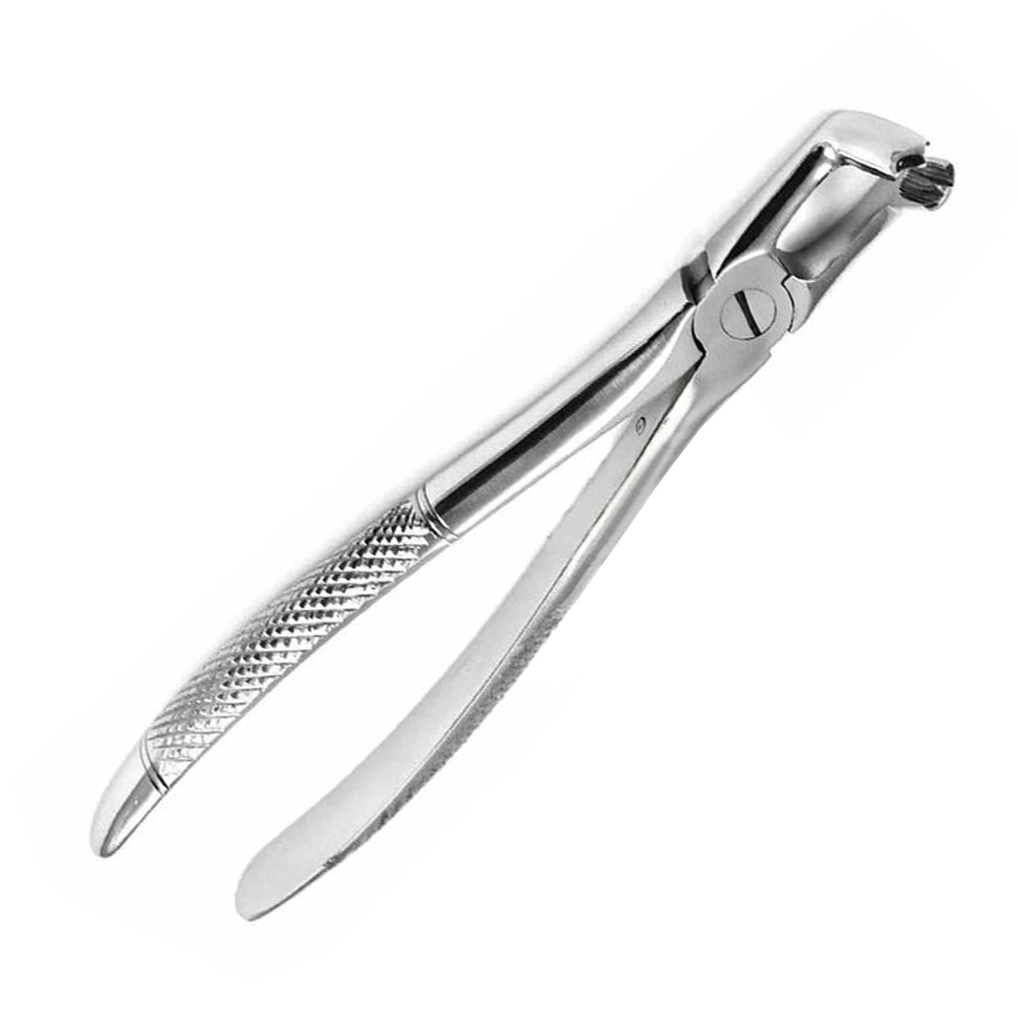 Silver Color Excellent Polished End Dental Tooth Extraction Forceps Lower Root Pick Up Removing Dental Atraumatic Forceps