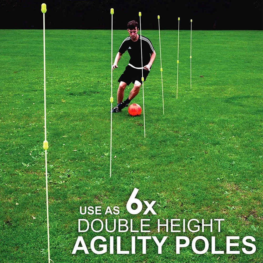 High Quality Soccer Sports Training Poles Solid Slalom Agility Pole Set for Soccer , Lacrosse, Football, Dog Training
