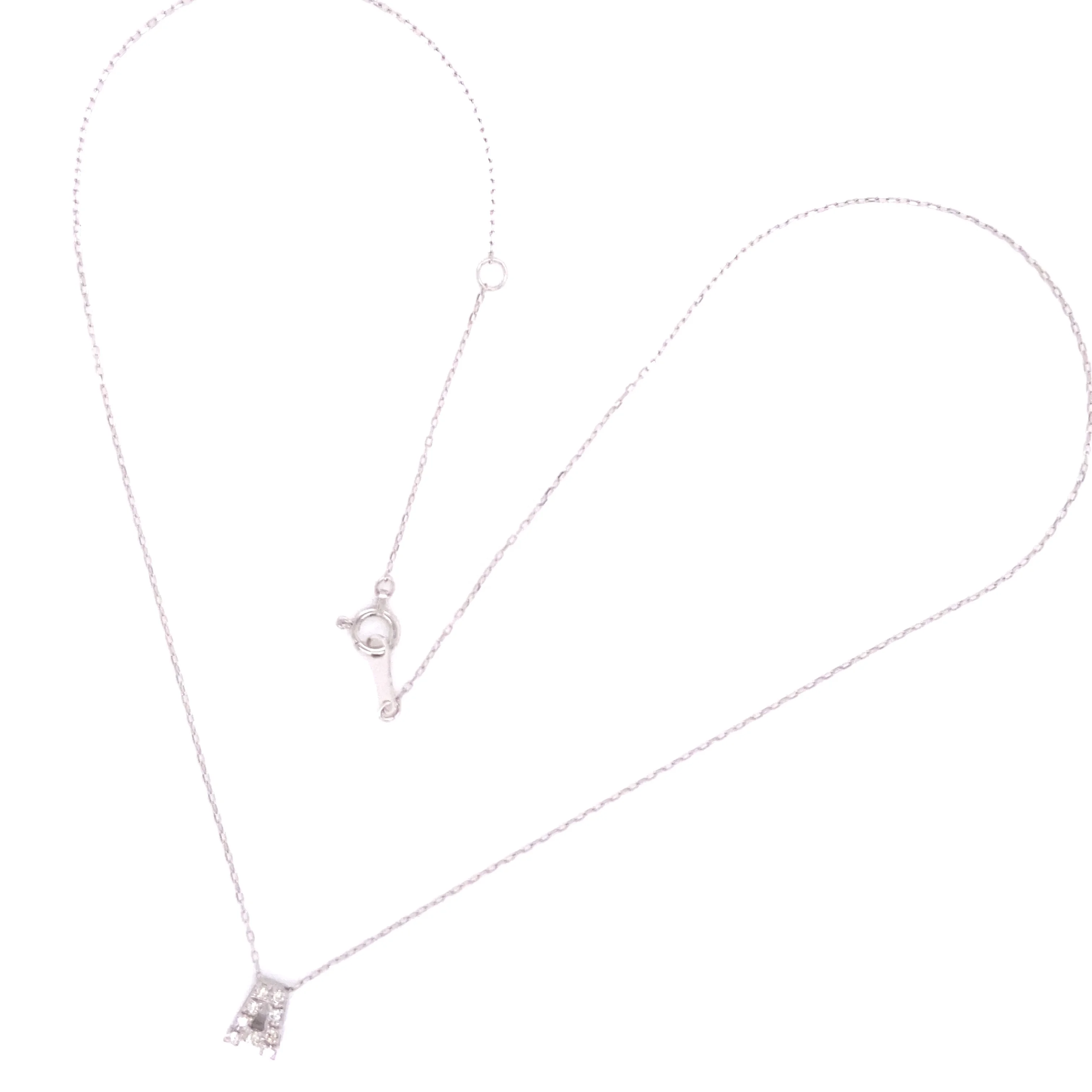 JMW Japan Made Solid K10 K18 gold Initial Real natural Diamond necklace Pendant Letter A 0.06ct Cute lovely movable pendant