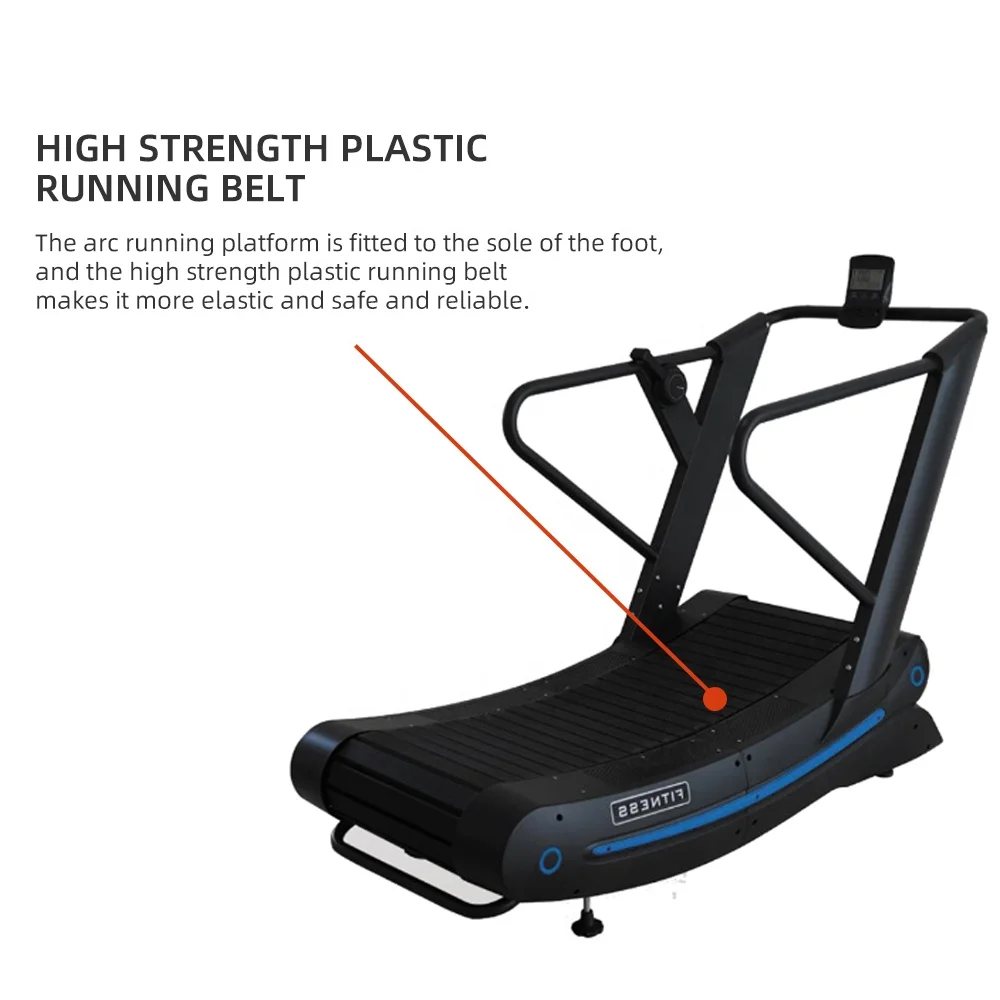 Wholesale Curved Shape Unisex Speed Adjustment Buy Cheap Commercial Foldable Curved Treadmill Automatic Incline