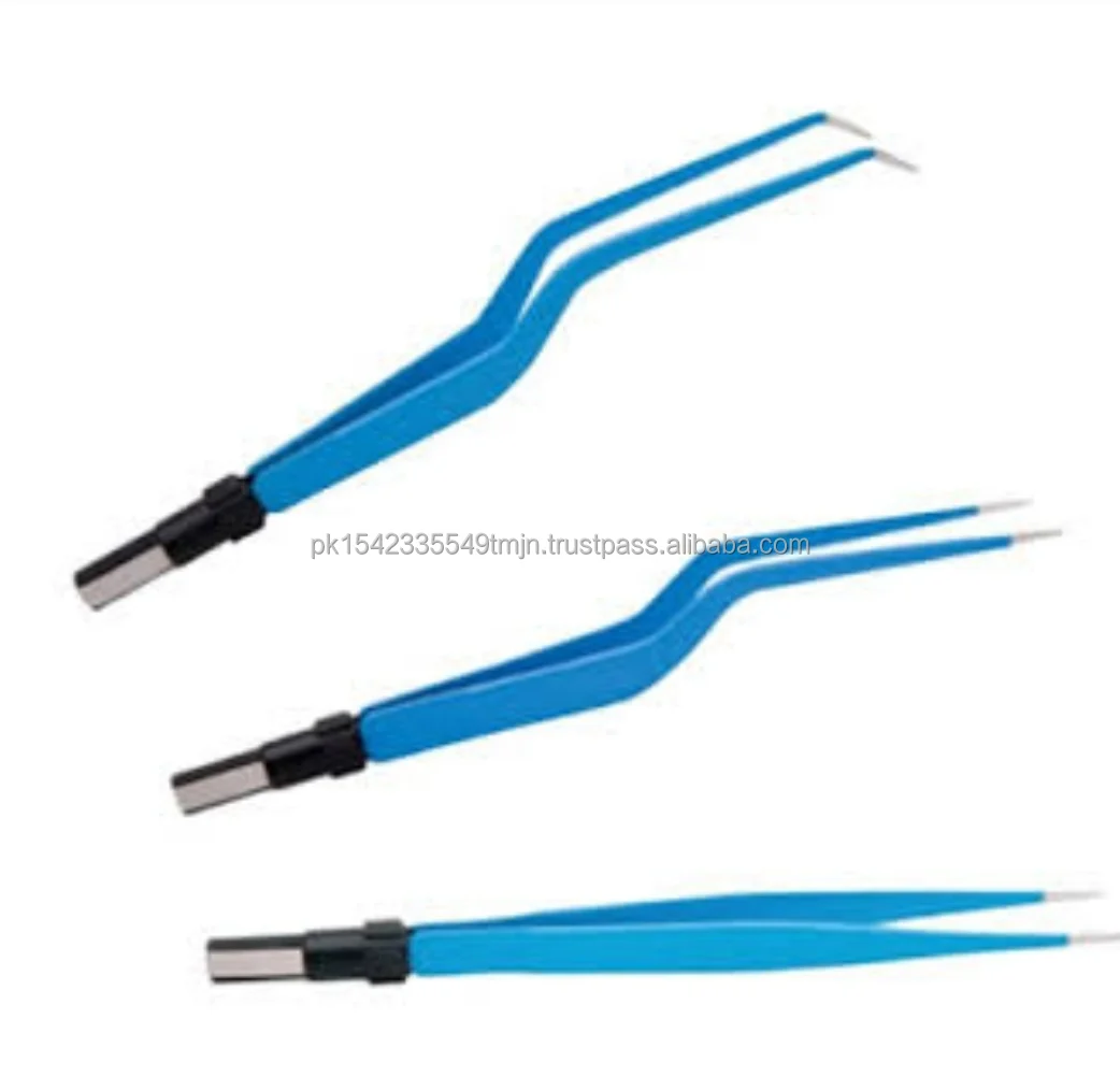 Bayonet Bipolar Forceps Cored For Electro surgical Unit Or Diathermy With Cabel