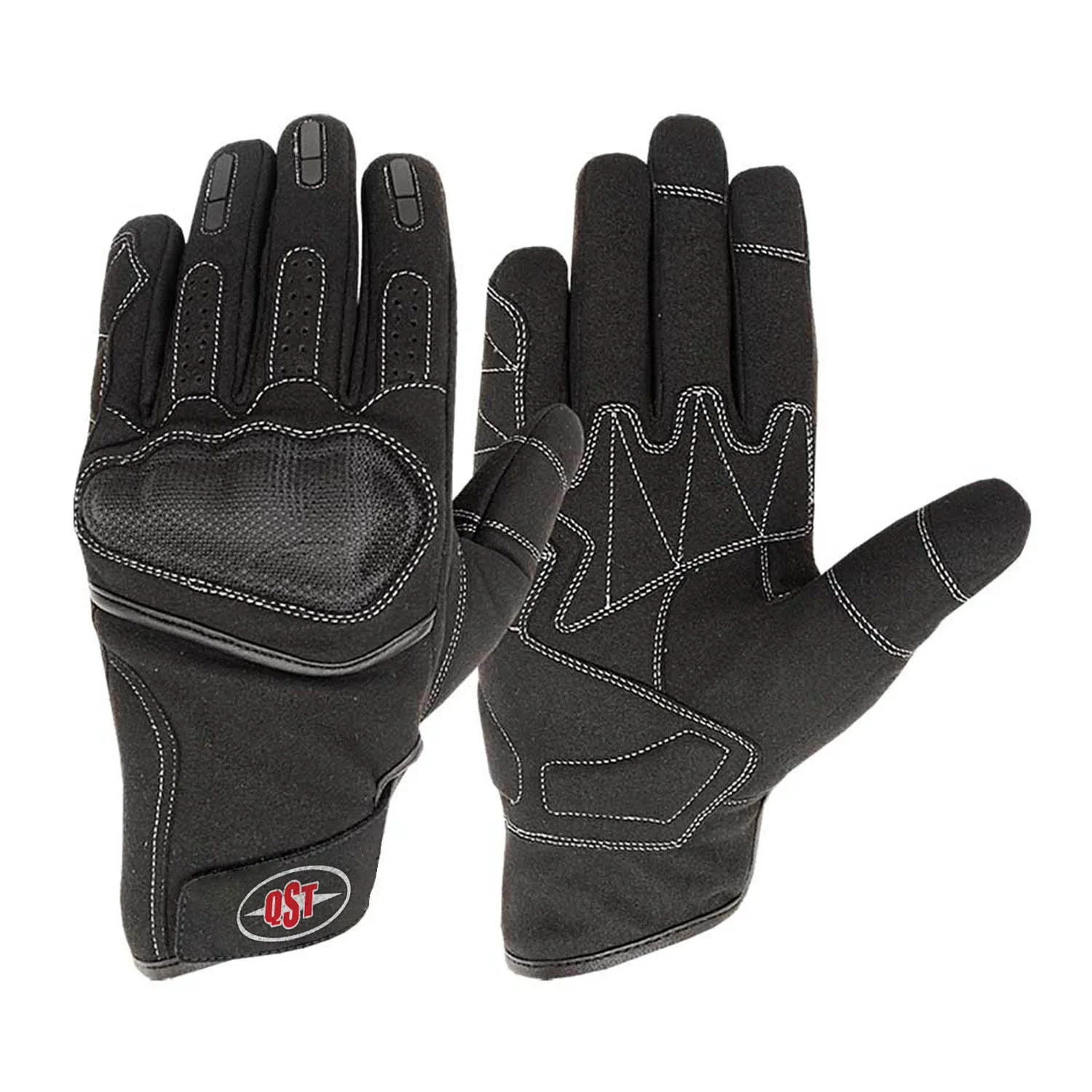 Custom Leather Motorbike Riding Gloves Manufacturer Factory Full Finger Touch Screen Hand Protection Motor Cycle Racing Glove