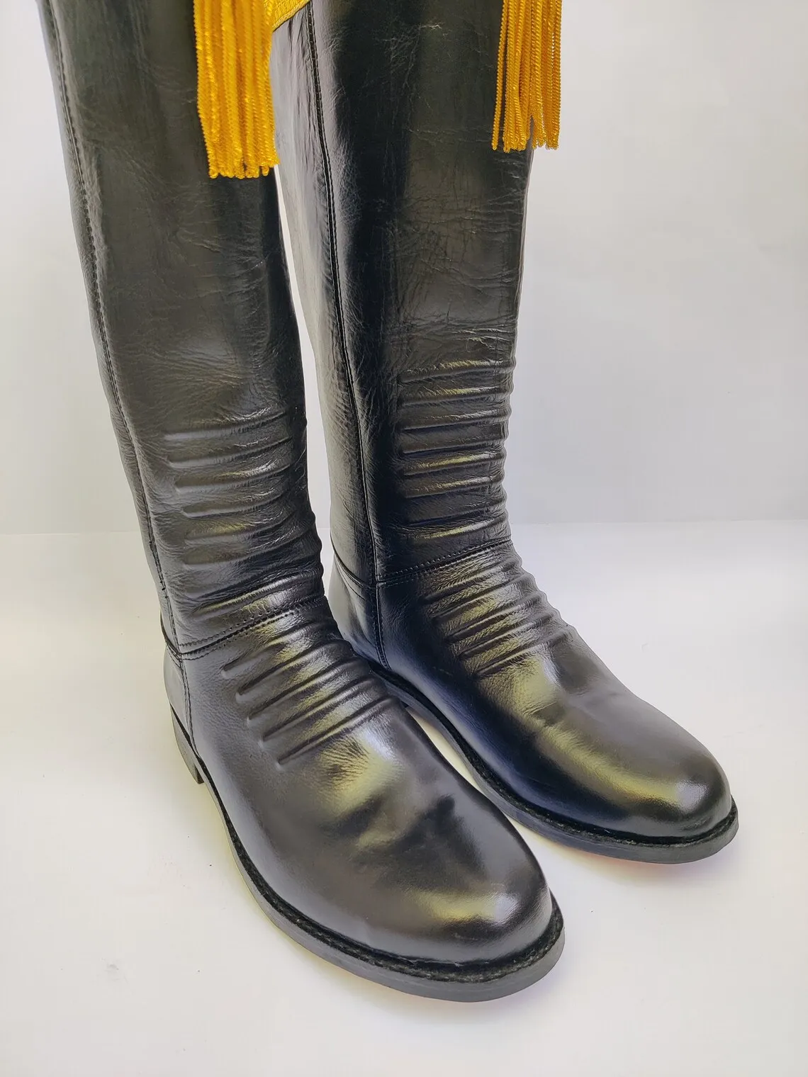 Men genuine leather long boot high quality leather grading boot ridder fashion shoes