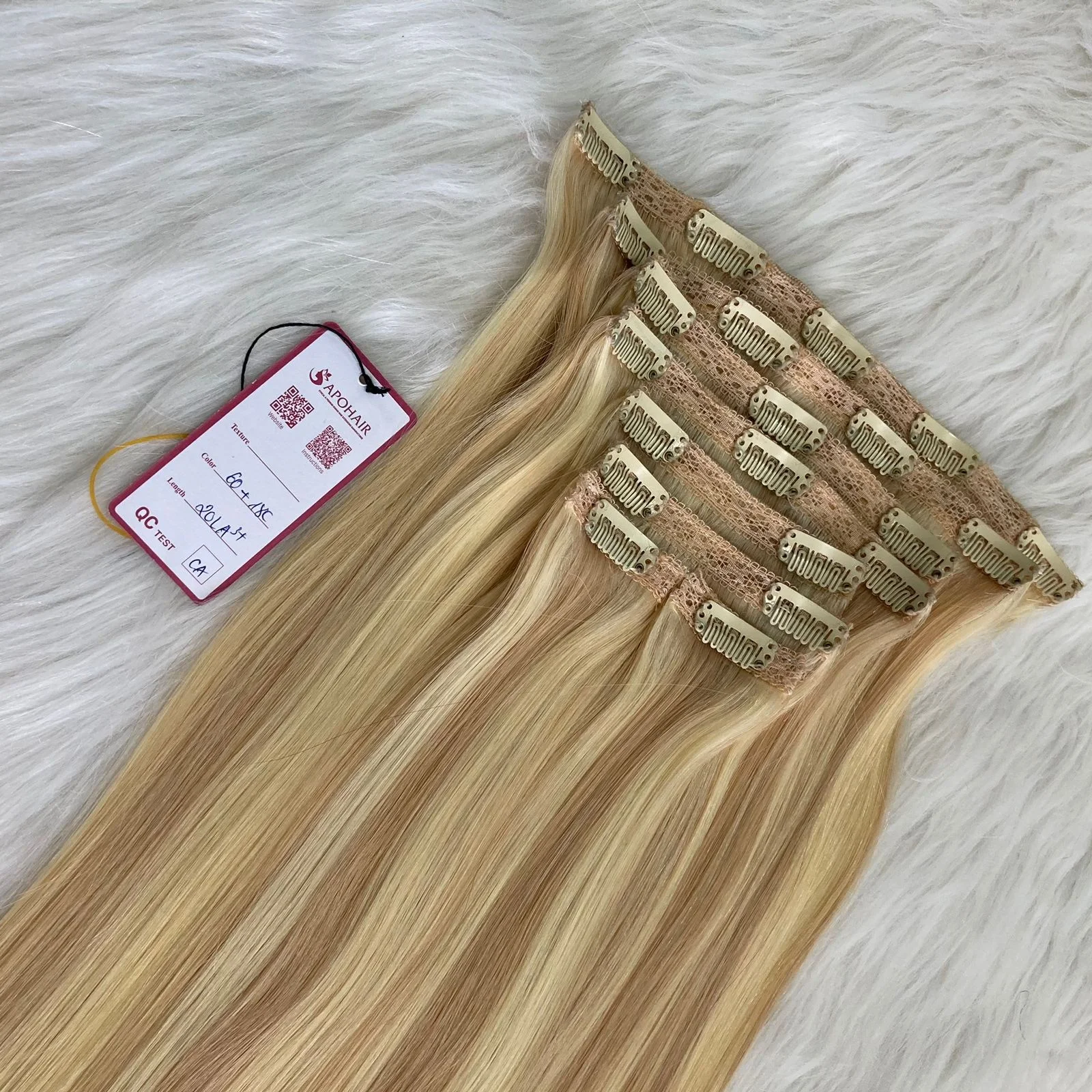 100 % HIGH QUALITY CLIP IN  HUMAN REMY HAIR FROM APOCOMPANY IN VIETNAM  VARIOUS COLOUR FROM 8 TO 34 INCH