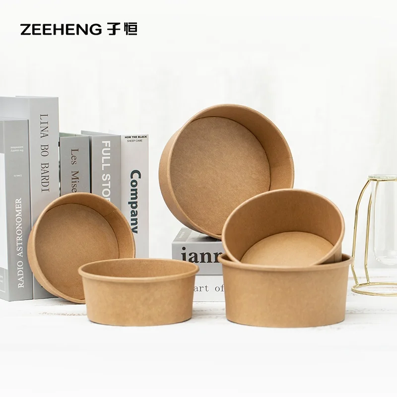 Disposable takeaway soup packaging cardboard bowl paper ice cream cup supplier