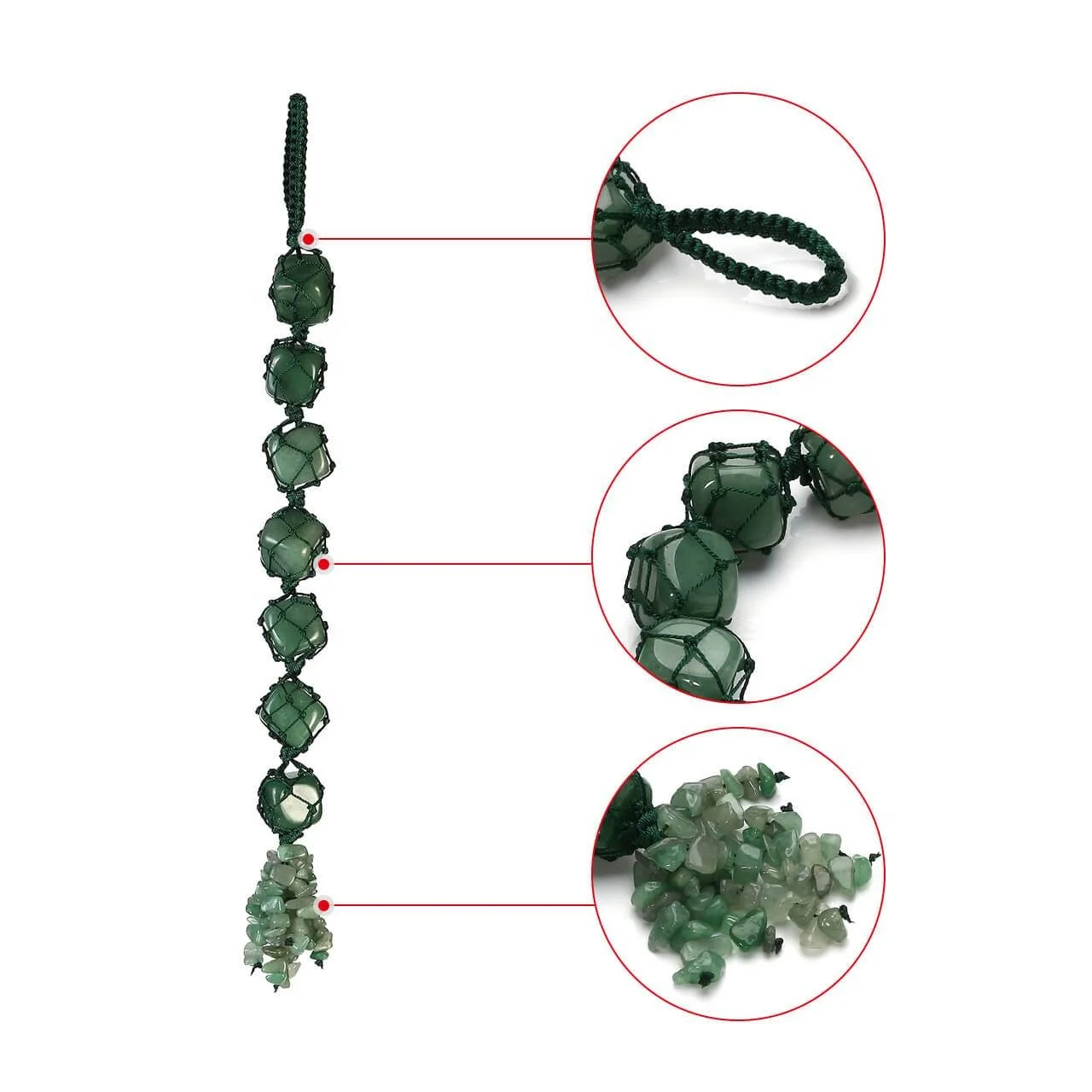 Tumbled Wall Hanger Natural Dark Green Nephrite Jade stone Wall hanger car crystal healing gemstone crystal chakra Hanger