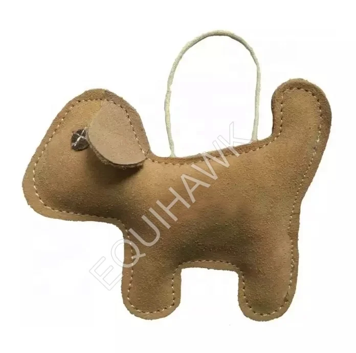 Wholesale Customized New Design Animal Dog Toy Leather Dog Crinkle Chewing Bone Toys Leather bone chew  Customized Pet Toys