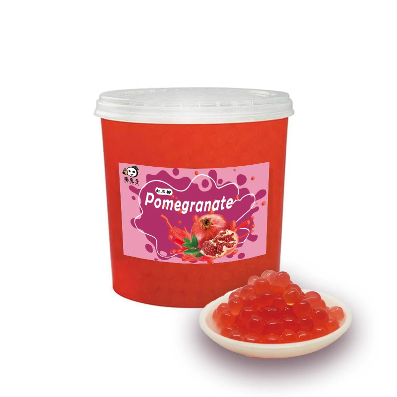 Bulk Taiwan Popping Bursting Boba Pearls Balls Pomegranate Flavor