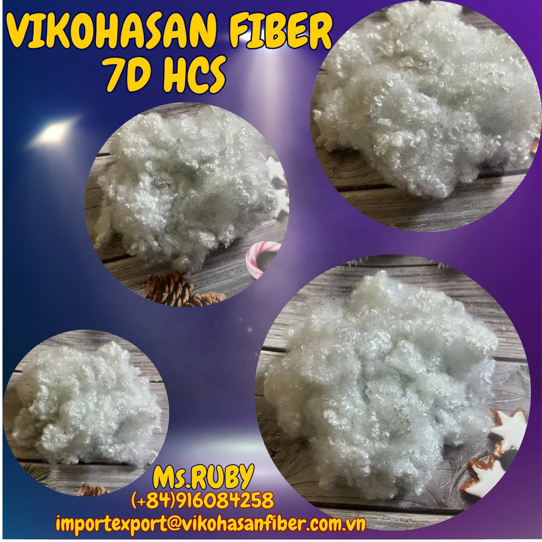 100% rPET Fibres 7D HCS White Grade Hollow Conjugated Siliconized GRS Polyester Fibre Soft Home Textile Cushion Pillow Toys Kids