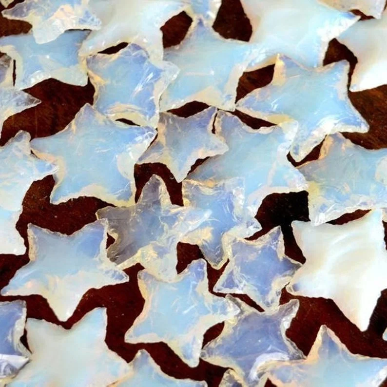 Opalite Crystal Metaphysical Glass Opal Carving Stone Crystal Healing Stone Crescent Star Shape Gemstone for Jewelry Making.jpg