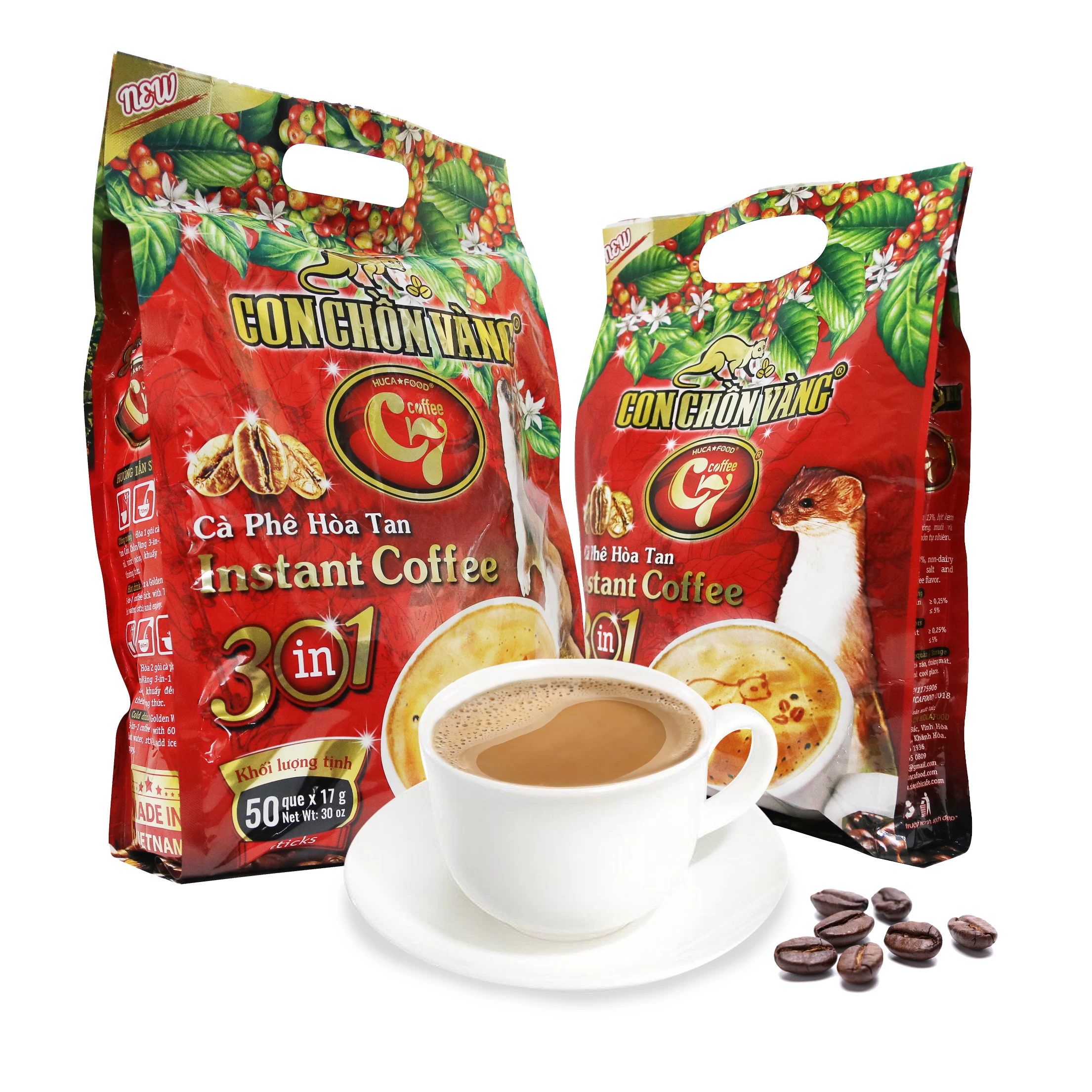 OEM, ODM, Private label, Instant coffee 3 in 1, Non-dairy creamer, Wholesale , HUCAFOOD Coffee
