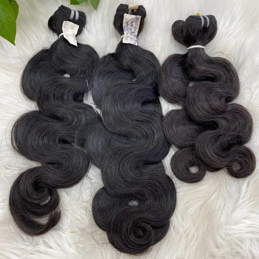 Hair VietNam Company Wholesale, Top Quality Wavy Bundles/ Good Texture A Cambodian Human Hair