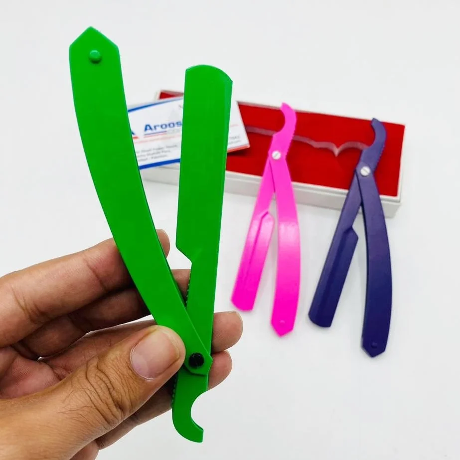 Customized Color And Logo High Quality Wholesale Stainless Steel Barber Straight Razor Professional Barber Turkish Razor