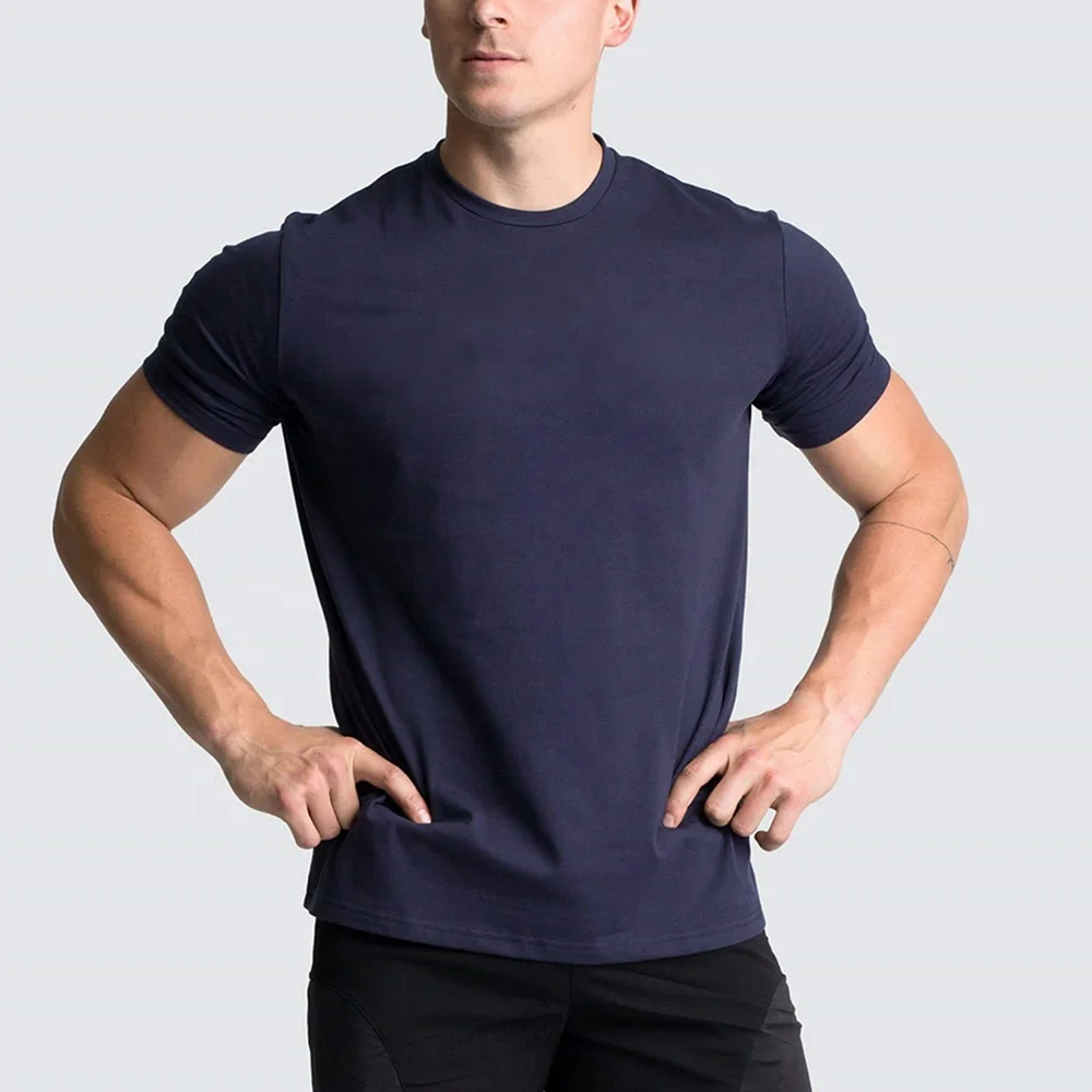 Мужская хлопковая футболка с коротким рукавом, черного цвета