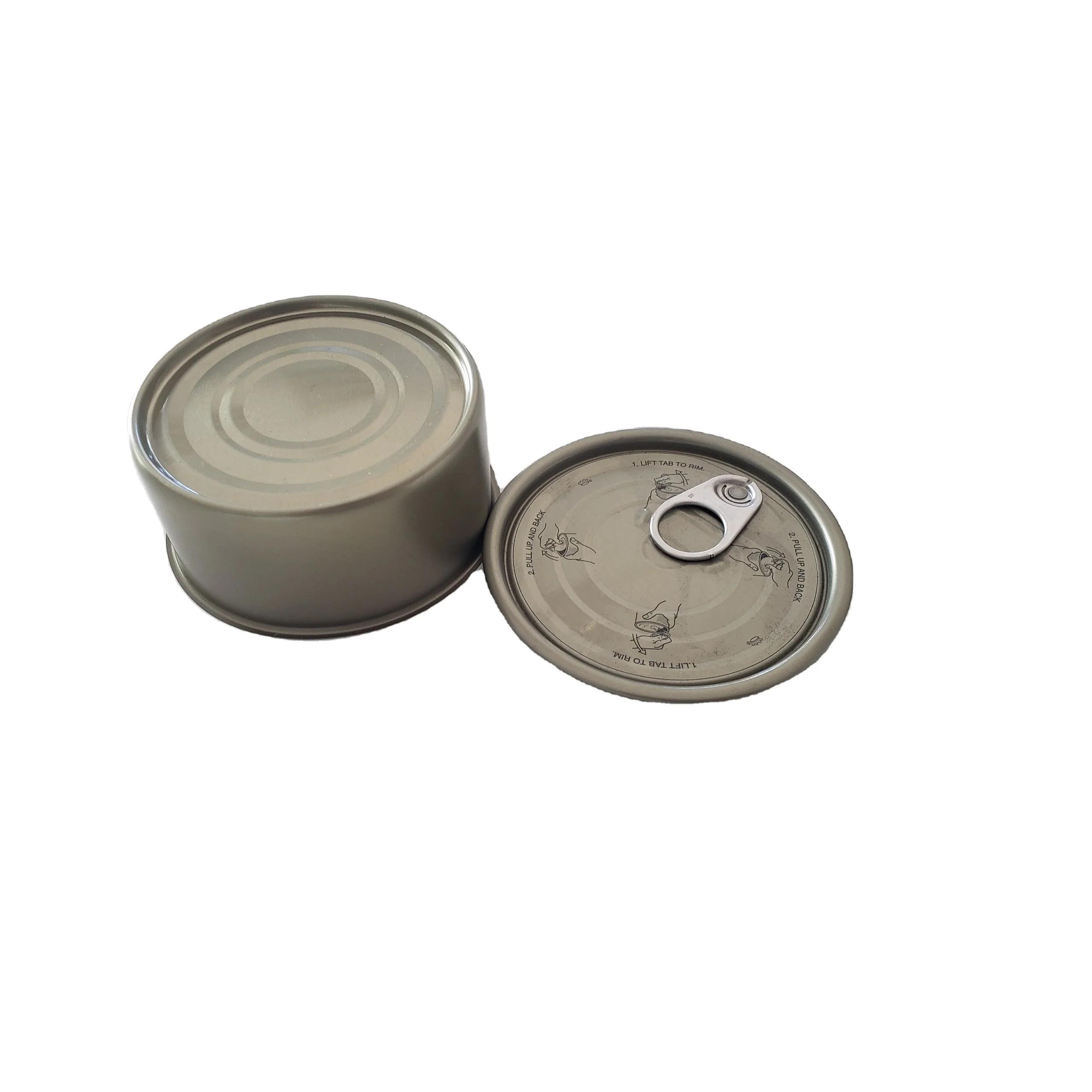 High Quality Vietnam Processed Food Can 300D Printing Tinplate Cylinder Customized Color Tuna Can In Metal Packaging