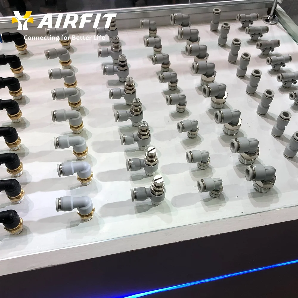 Airfit OEM & ODM черные пластиковые пневматические детали One Touch воздушные трубки