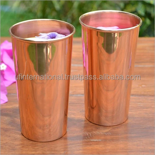 100% Natural Handmade Printed Copper Glass Cup Drinking Glasses Tumblers for Drinks Glass and Custom Price