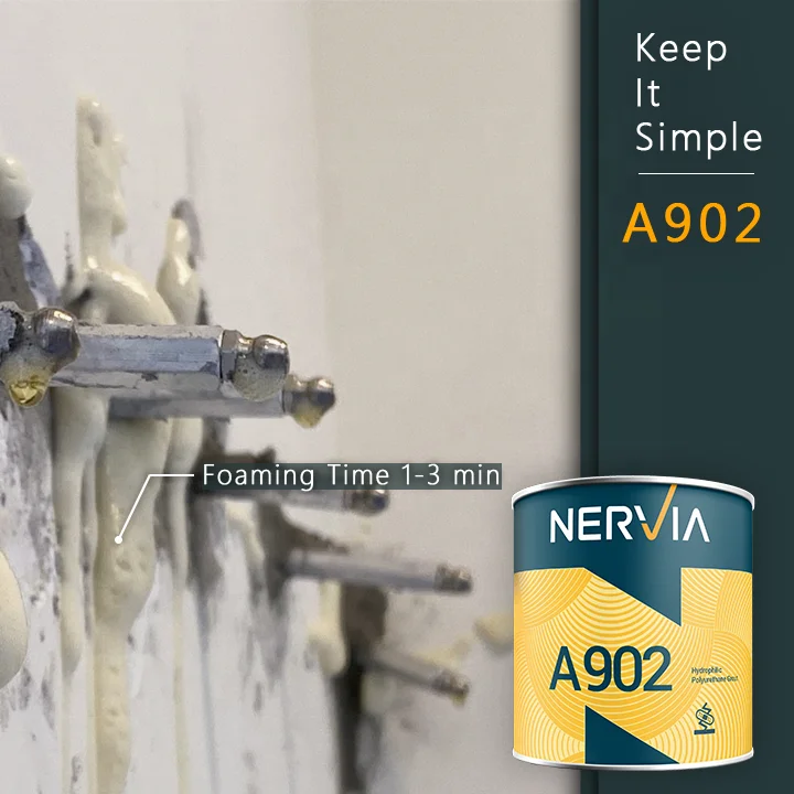 Nervia High Pressure Injection shrinkless one component hydrophobic polyurethane for basement and public construction
