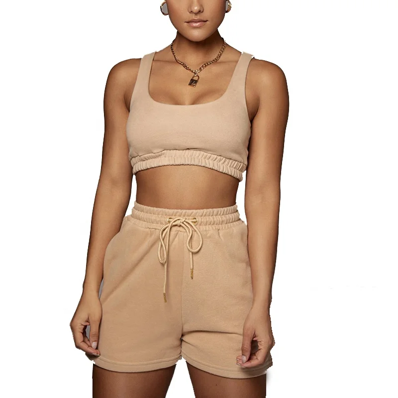 Summer Outfits 2022 new Designs for girls Pant and shorts arrivals custom  shorts Two Piece Yoga Tracksuit Matching Sets