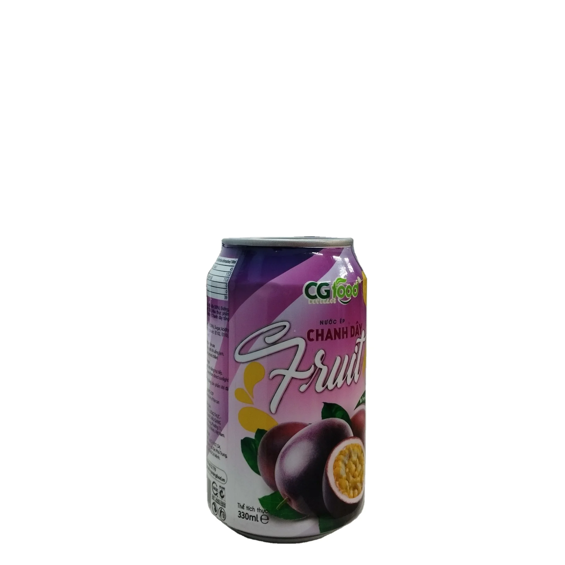 CG Soft Drink 330 ml canned Fruit juice Fresh Passion  flavor CG Passion Juice Extraction  Wholesale Supplier Passion Juice