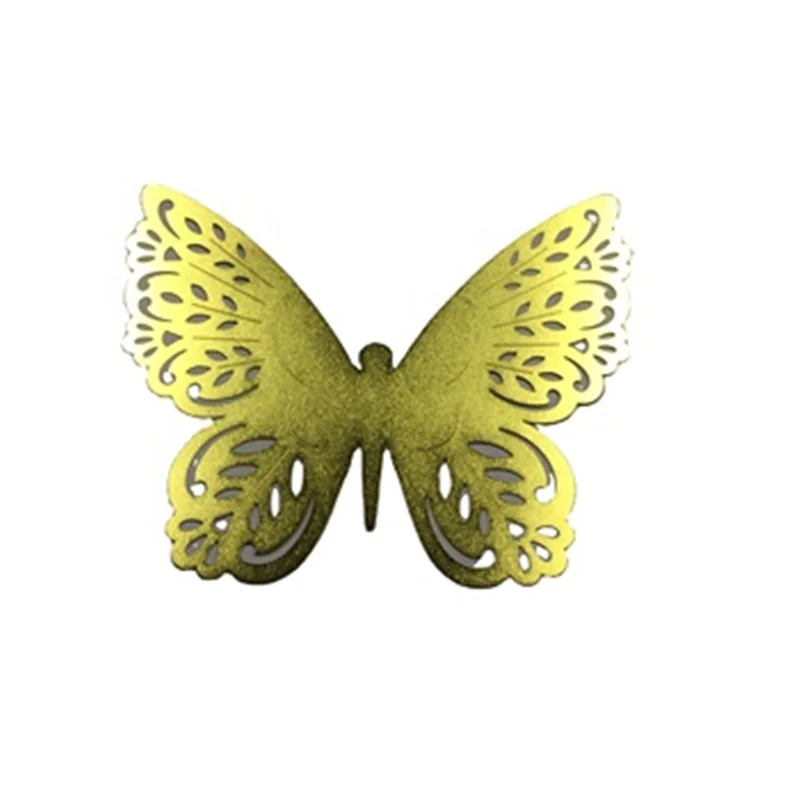 Creative Gifts Collection Insect Butterfly Etched Hollow Out Metal Brass Bookmark With Custom Backing Card