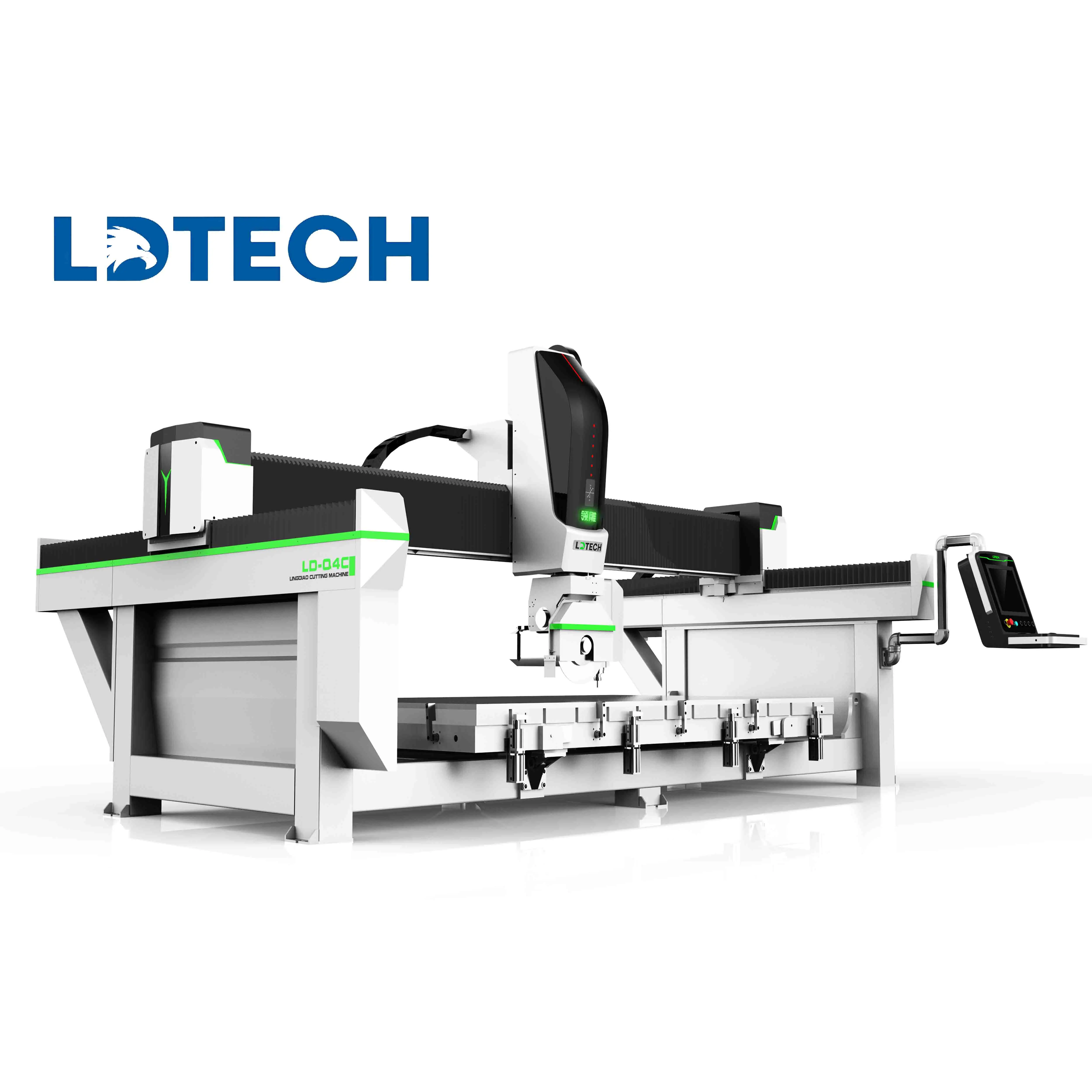 Ganger Cnc 4-осевая мостовая пила для резки гранитного мраморного кварцевого камня с сервоприводом переменного тока