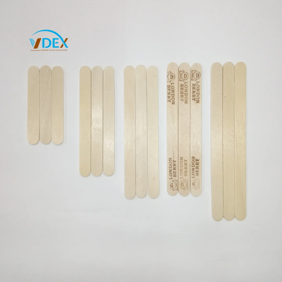 Non-printed Ice cream sticks Craft sticks for Fully automatic production line With high counting and white color