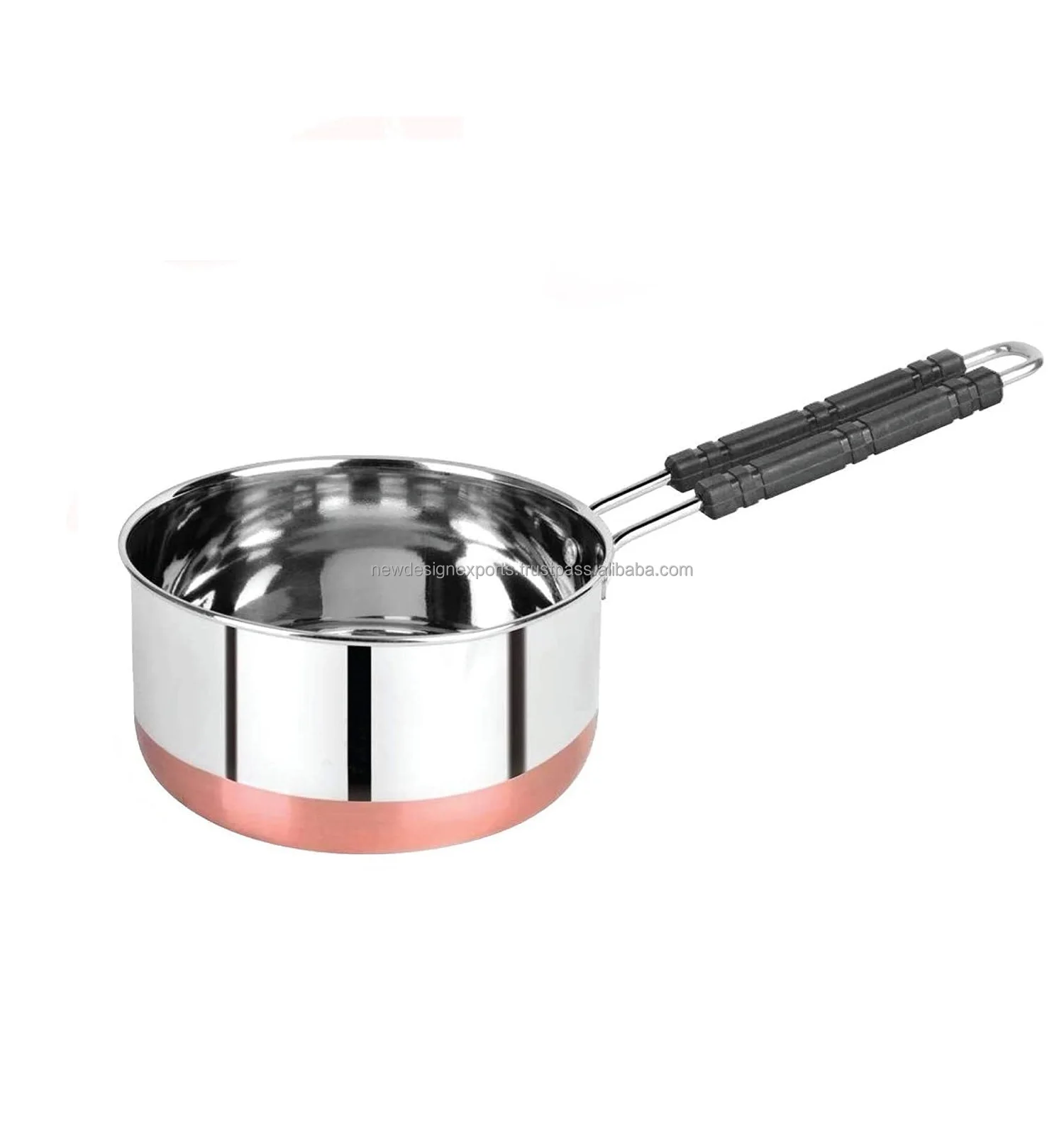 Sauce Pan Set for Tea Milk Pan Copper Sauce Pan Combo Set Gas and Induction Compatible