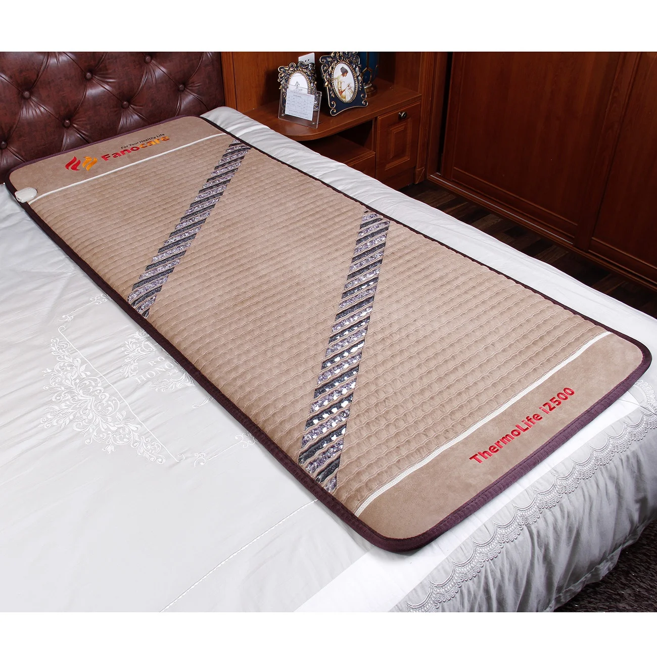 nuga best bed massage bed thermal therapy amethyst mat Health care wellness products infrared mat with healing crystals
