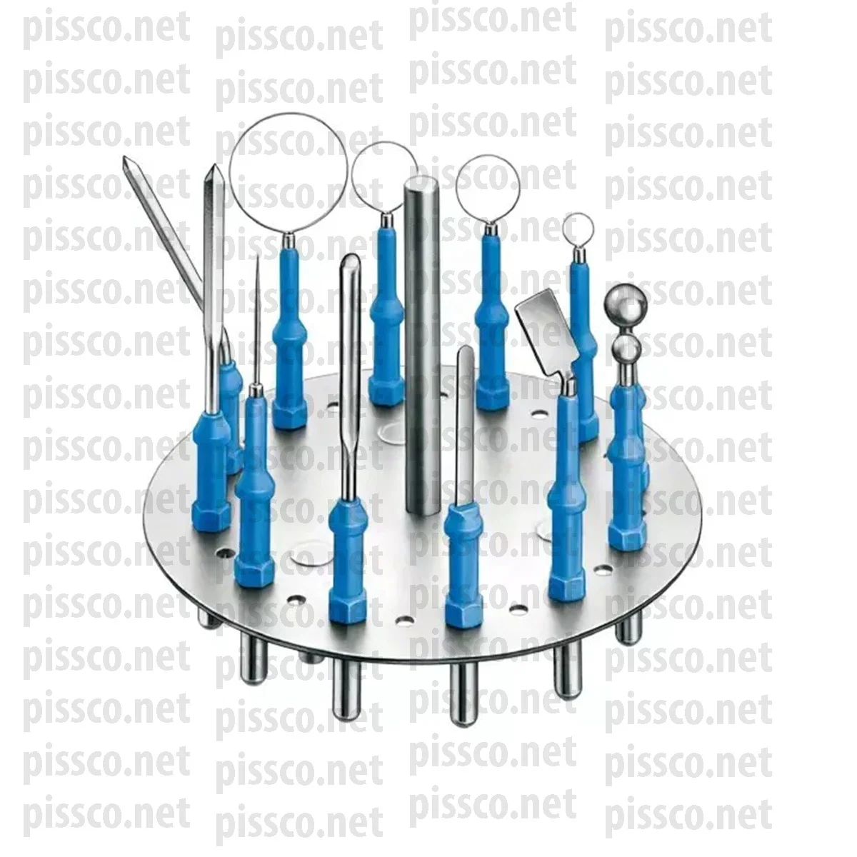 Monopolar working electrode 4 mm diam surgical electrodes set consisting of container rack.jpg