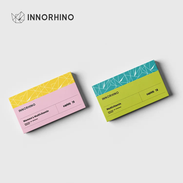 Branded Blister Pack Paper Sleeves Health Supplement Paper Box Packaging for Wellness & Pharmaceutical Product INNORHINO